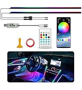 Ambient Lighting Car led Lights Interior, 43.3'' USB Powered Acrylic Neon Flexible Strip Model y ...