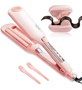 Wave Curling Iron Anti-Scald Hair Crimper, 2 Barrel Ionic Wavy Hair Curler for Women, 1.1in/28MM ...