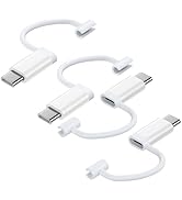 Lightning to USB C Adapter for iPhone 16e/16 Pro/16 Pro Max/16 Plus/16/15,4 Pack USB Type C to Li...