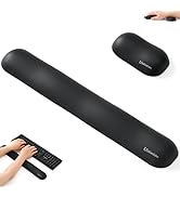 UnivoColors Design-Wave Set of Wrist Rest,Artificial Sheepskin+Memory Foam+Ergonomic+Anti-Slip Ge...