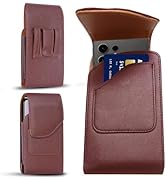 Wireless City Leather Phone Holster for iPhone 17 Pro/17, 16 Pro/16e/16, 15 Pro/15, 14 Pro/14, 13...