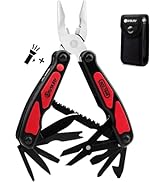 BIBURY Multitool Pliers, 14 in 1 Multi Tool with Flashlight, Scissors, Knife, Stainless Steel Poc...