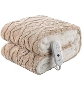 Electric Heated Blanket 50x60 Inches Heated Throw with 5 Fast Heating Levels &amp; 4 Hours Auto Off, ...