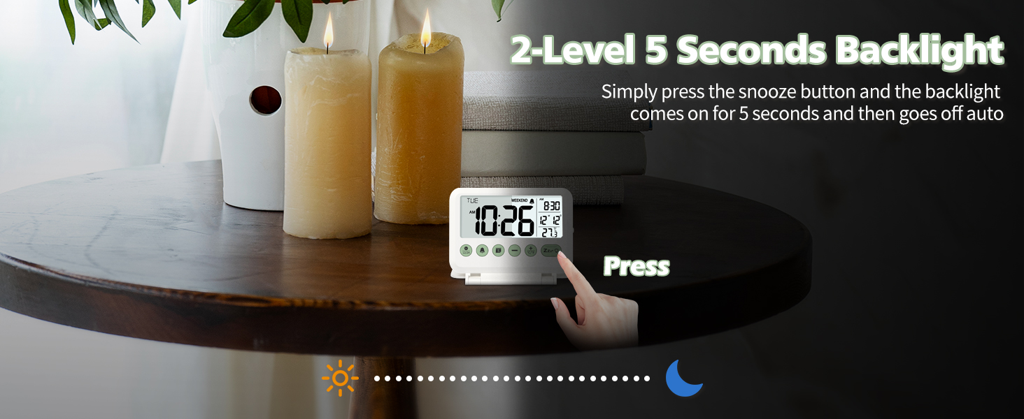 2-Level 5 Seconds backlight