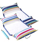 FindUWill Pool Hammock Floats, XL, 2Pack Inflatable Water Floaties 4-in-1 (Saddle, Lounge Chair, ...