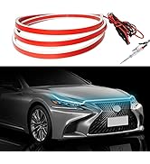 Exterior Car Hood Light Strip,59 Inches 12V DRL DRL Dynamic Scan Start Up Hoodbeam Kit, Updated F...