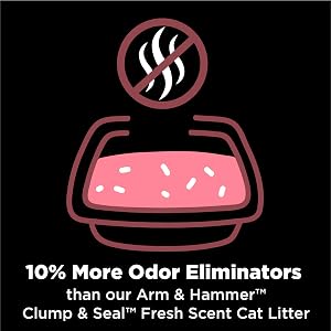 10% More Odor Eliminators than our Arm &amp; Hammer Clump &amp; Seal Fresh Scent Cat Litter