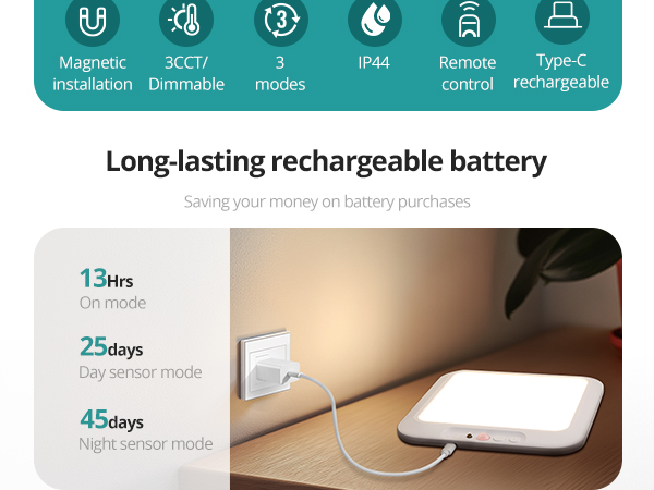 Rechargeable Battery Operated Ceiling Light