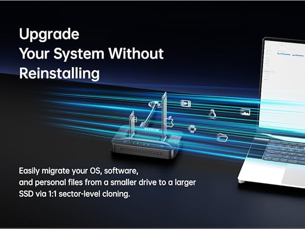 1:1 Sector-Level Clone Tool for Migrating Windows Operating System to Larger M.2 SSD without Reset