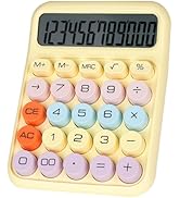 DANRONG Mechanical Switch Calculator with Big Buttons, Calculators Desktop, 12 Digits, Large LCD ...