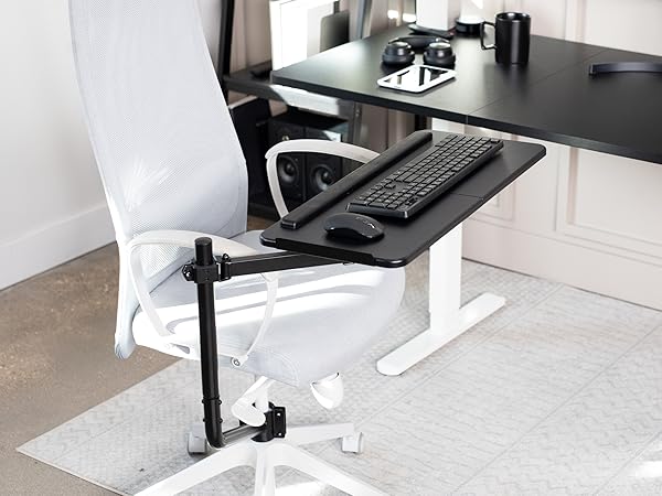 chair mount keyboard tray