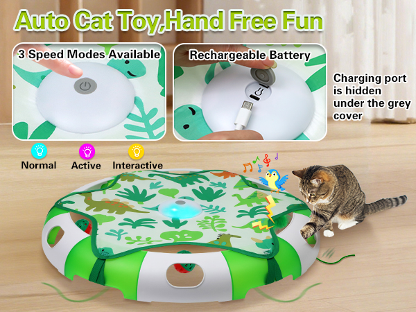 Rechargeable cat toy