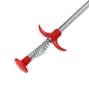 Snake tool grabber and drain hook to remove hair flexible cleaning claw for dryer and drains