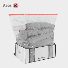 Zipping vacuum seal bags for bedding