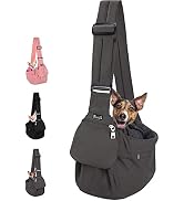 Lukovee Pet Sling Carrier, Dog Papoose Hand Free Puppy Cat Carry Bag with Bottom Supported Adjust...