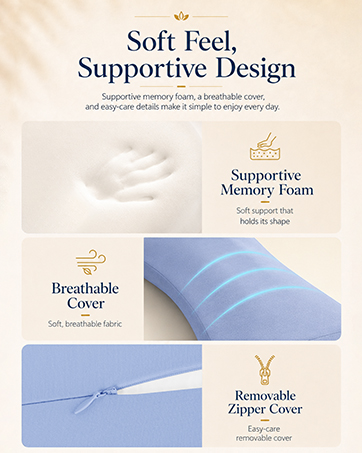 Lumbar Support Pillow for Bed