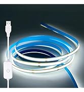 ZSLAIFU A 5V USB LED Light Strip, COB LED Strip Lights, White 5V LED Lights, Small LED Strip Ligh...