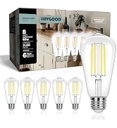 IINVGOOD LED Light Bulbs Dimmable Vintage Edison Bulb, E26 LED Bulb 60W Equivalent 800 Lumens, Ne...