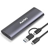 MAIWO M.2 SATA &amp; NVMe SSD Enclosure, USB 3.1 GEN2 10Gbps Support UASP Trim, 4TB Capacity, Tool Fr...