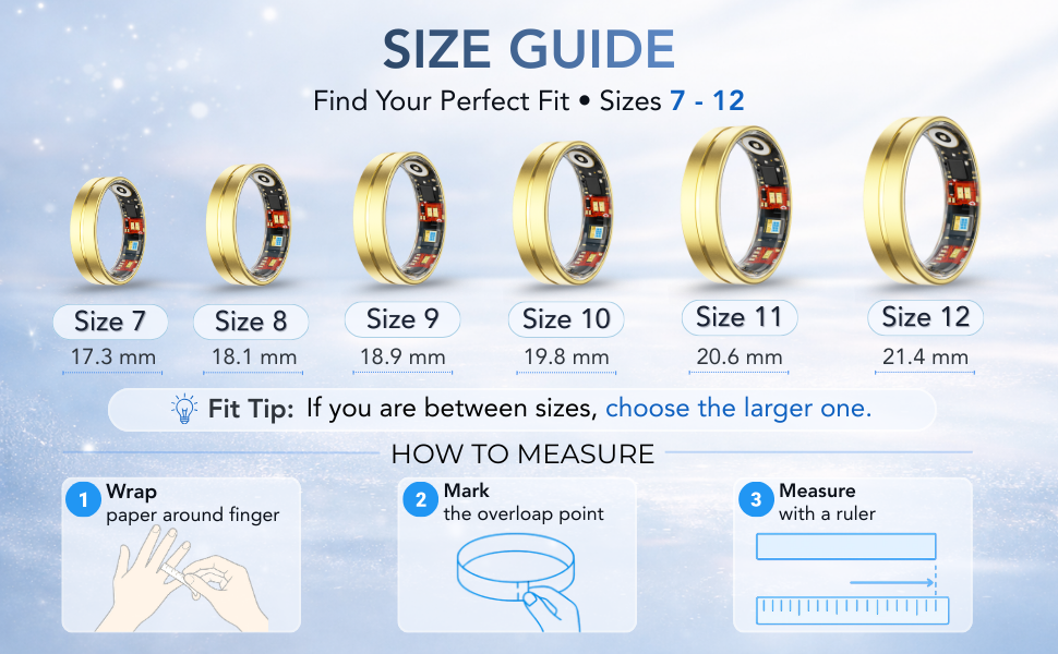 VIVIYO smart ring ultra slim wearable ring with health tracking and mobile app