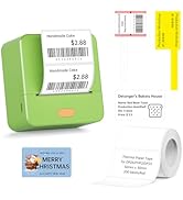 Label Maker Machine with Tape, P1 Mini Thermal Sticker Printer, Inkless Sticker Maker Machine, Bl...