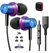 APETOO for Lightning Headphones MFi-Certified Wired Earbuds for iPhone 14 | Corded Earbuds Stereo...