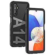 Lanhiem Samsung Galaxy A14 5G Case, IP68 Waterproof Dustproof, Built-in Screen Protector, Rugged ...