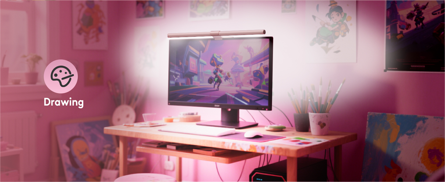 monitor light bar with backlight