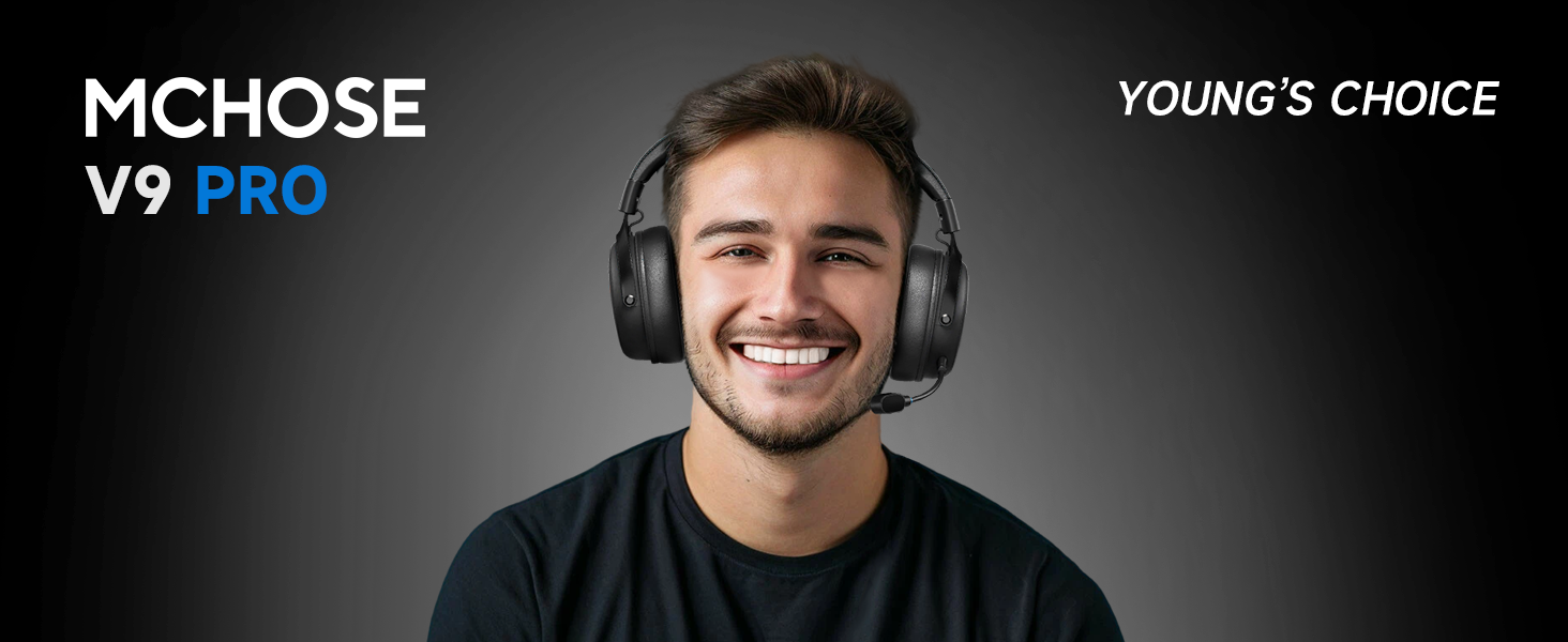 Wireless Gaming Headset Gaming Headphones with Bluetooth Wireless Headset for PS5 PC PS4 Mac Switch