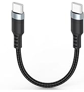 Short USB C to USB C Cable 3 inch, 60W PD Fast Charging Type-C Cord, USBC 2.0 480Mbps Data Transf...
