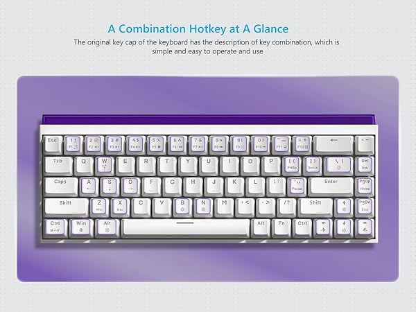 60% Gaming Keyboard with Light Box, Wired RGB Backlit Mechanical Keyboard with MCA Keycaps