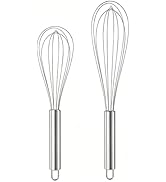 Digead Stainless Steel Whisk Set - 8"+10" Kitchen Wisk, Balloon Whisk for Baking, Cooking, Mixing...