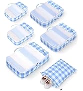 ECOHUB 6 Set Packing Cubes for Travel Durable Suitcase Organizer Bags Set with Personalized Tag T...