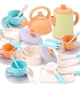RUIDYA Pretend Play Kids Kitchen Playset Toys with Cookware Pots and Pans, Cooking Utensils, Play...