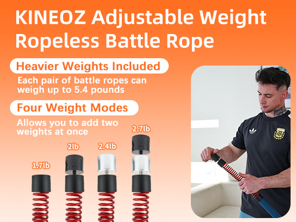 Adjustable Weight Ropeless Battle Rope
