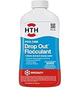 HTH 67080 Swimming Pool Care Drop Ou Flocculant - Clears Cloudy Water Fast 32 Fl Oz (Pack of 1)