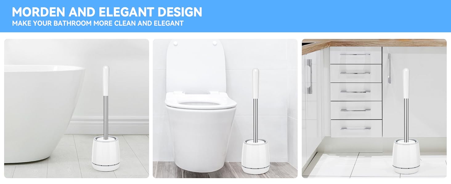 Toilet brush and holder set