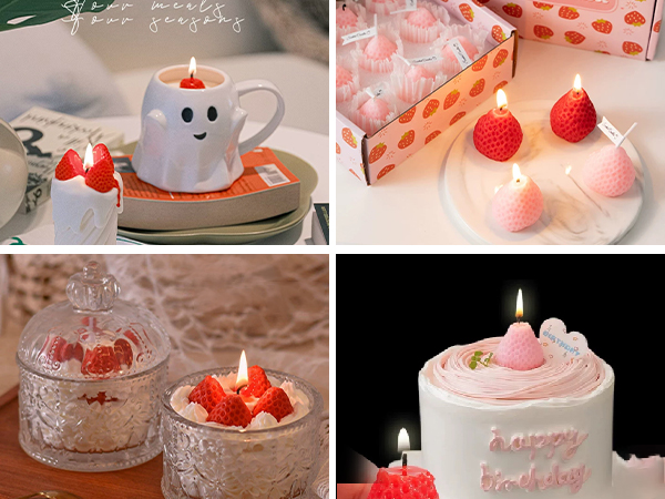 strawberry shortcake candle strawberry decorative candle