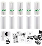 HuiJuKeJi 10 Rolls Thermal Inkless Printing Paper for Mini Sticker Receipt Printer Portable Bluet...