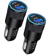 30W USB C Car Charger, [2Pack] PD 3.0 Fast Charge Dual Port USB Type C and 2.4a USB A Cargador Ca...