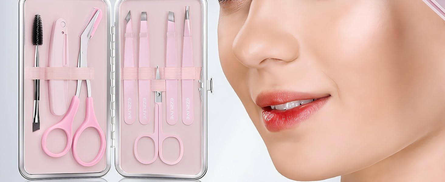 twizzers- facial hair for women stainless steel tweezers tweezers pointed tip tweazers set