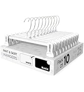 Sharpty Pant &amp; Skirt Hangers - Closet Hangers for Shorts, Shirts, Jeans, Dresses, Slacks, Coats, ...