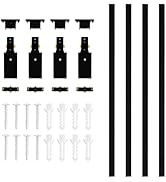 VANoopee H Track Lighting Rails Kit, 13FT H Type Track Rails Black with End Caps and Live End Fee...
