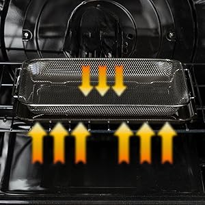 GE Appliances Air Fryer Basket and Tray Set Oven, 15x12 Inch, Oven Safe to 500°F, Dishwasher Safe