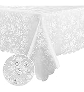 smiry Rectangle Table Cloth, Waterproof Heavy Duty Vinyl Tablecloths, Wipeable Washable Table Cov...