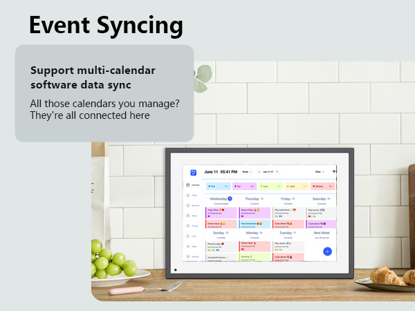 10.1 Inch Digital Calendar Digital Photo Frame Electronic Wall Calendar Chore Chart Wall Planner