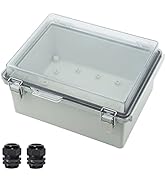 Zulkit Junction Box ABS Plastic Dustproof Waterproof IP67 Electrical Boxes Hinged Shell Outdoor U...