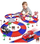 Spider Toys for Boys 4-6, 212 PCS Race Car Track for Kids Ages 4-8, Monster Truck 2+ Year Old Bir...