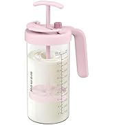 Borosilicate Glass Formula Mixing Pitcher – 32oz True Mixing Capacity, Time Dial for Freshness Tr...