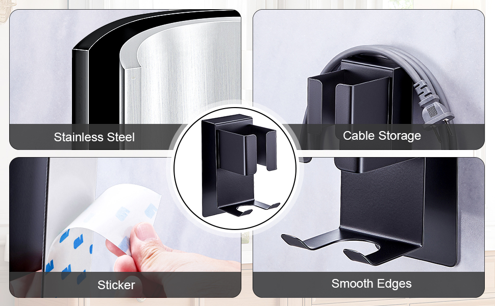 straightener holder blow dryer holder wall mounted hair dryer holder adhesive
